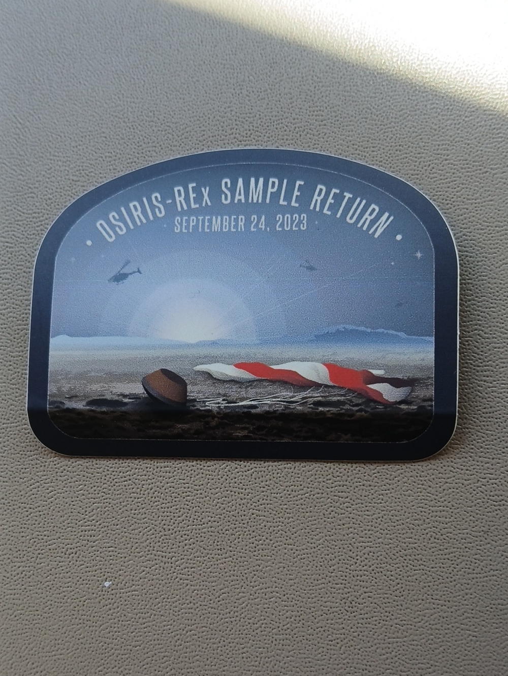 Osiris-Rex Sample Return Decorative Sticker - Blue and Red